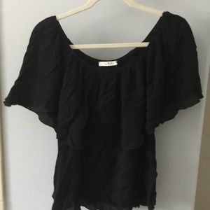 Off shoulder black top